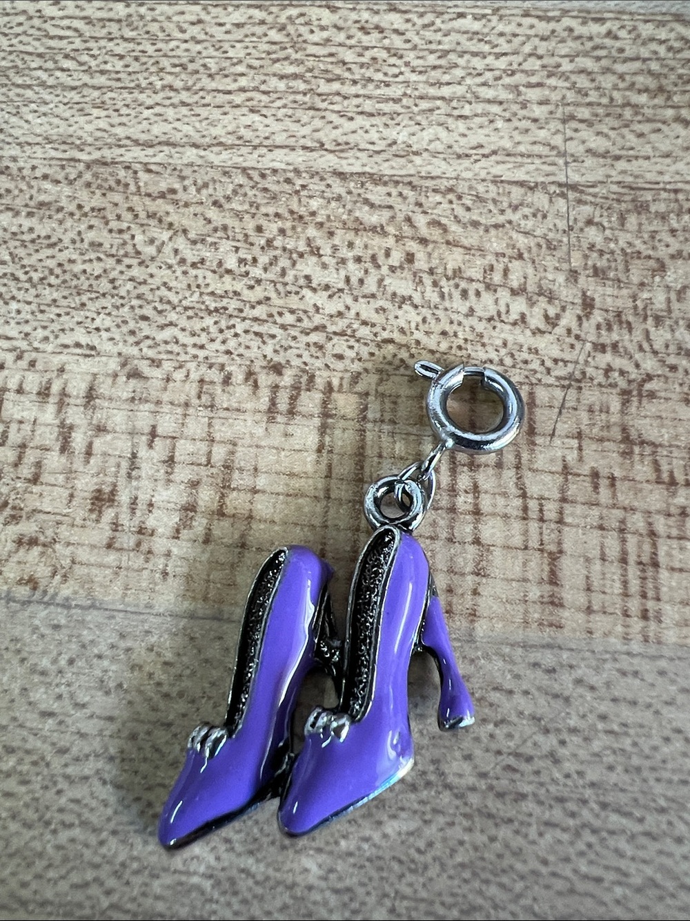 Purple High Heel Shoe Charm Pendant for Women